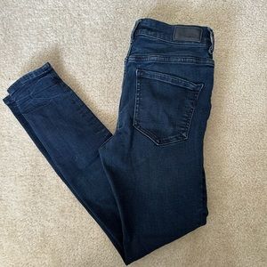 Express Denim Perfect Legging High Rise size 0 short
